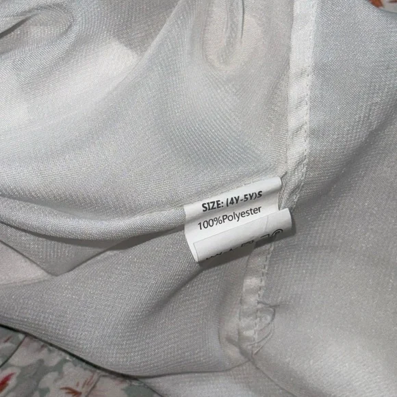 Floral Kids Dress in Blue and Brown - Picture 3 of 4